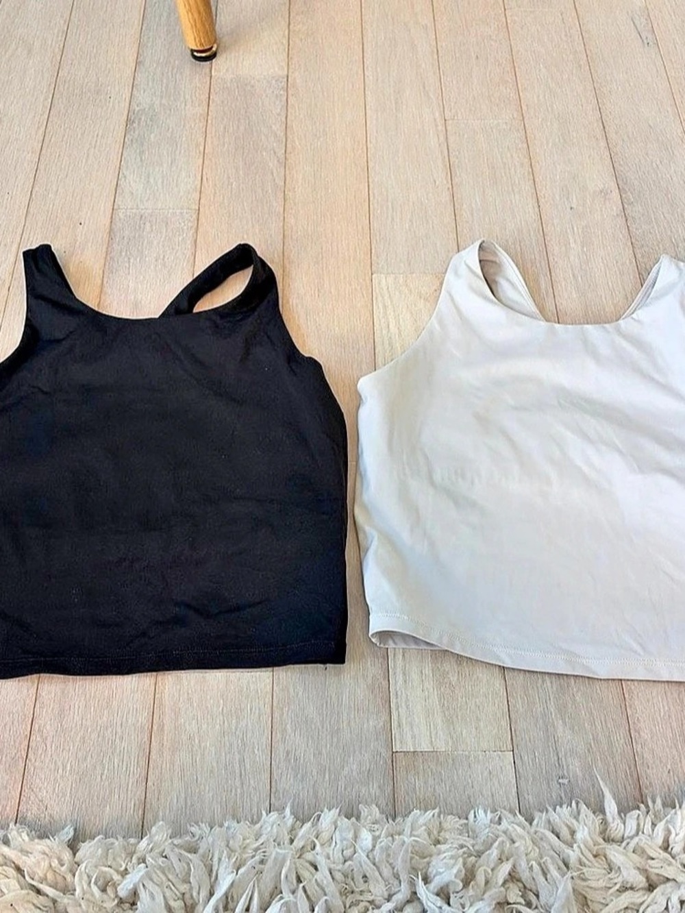 High-Neck Tank Top Set Black & White